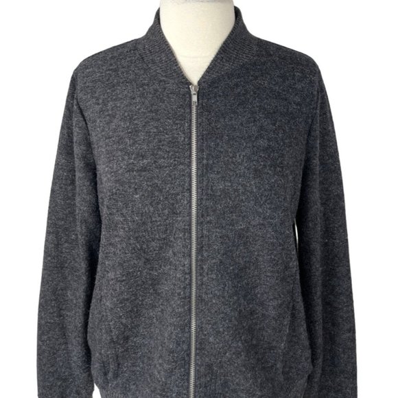 Liz Claiborne Gray Zip-Up Cardigan - Picture 3 of 7